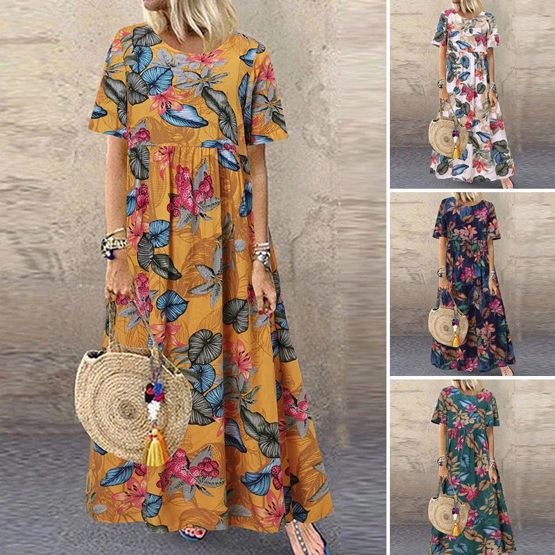 Ria - Maxi sukienka - Boho - Elegancki styl wysokiej jakości - Idealna na lato