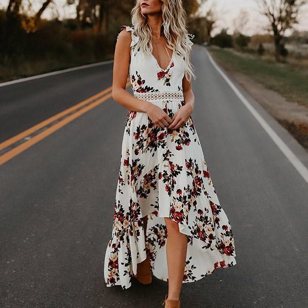 Beth - Sukienka maxi - Boho - Formalny styl wysokiej jakości - Idealna na casualowe dni