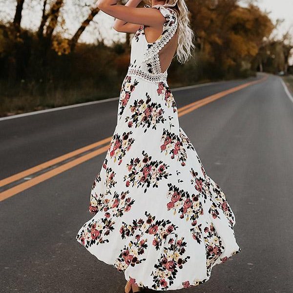 Beth - Sukienka maxi - Boho - Formalny styl wysokiej jakości - Idealna na casualowe dni